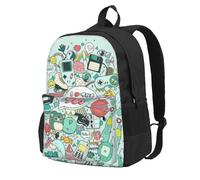 DCEHGEW I Love The 90s Illustration Printed Travel Laptop Backpack, Lightweight School Bag for Hiking and Casual Daypack Use