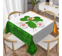 DCEHGEW irish flag Prints Square Tablecloth 137x137 CM, Waterproof Fabric Table Cloth for Dining Table, Farmhouse Table Cover for Kitchen Dining Tabletop Decoration