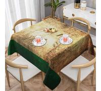 DCEHGEW Irish Flag Prints Square Tablecloth 152x152 CM, Waterproof Fabric Table Cloth for Dining Table, Farmhouse Table Cover for Kitchen Dining Tabletop Decoration