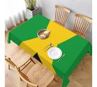 DCEHGEW jamaica flag Prints Rectangle Tablecloth 152x228 CM, Waterproof Fabric Table Cloth for Dining Table, Farmhouse Table Cover for Kitchen Dining Tabletop Decoration