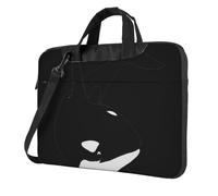DCEHGEW killer whale dolphin Printed Laptop Bag 14 inch, Triple-Layers Protection Shockproof Crossbody Laptop Shoulder Bag for Men Women