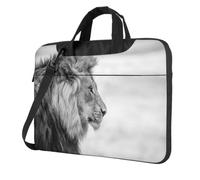 DCEHGEW Lion Printed Laptop Bag 14 inch, Triple-Layers Protection Shockproof Crossbody Laptop Shoulder Bag for Men Women