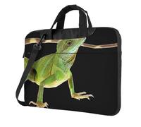 DCEHGEW Lizard HD Printed Laptop Bag 14 inch, Triple-Layers Protection Shockproof Crossbody Laptop Shoulder Bag for Men Women