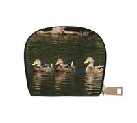 DCEHGEW Loon Nature Bird Credit Card Holder Pouch Shell Wallet Business Card Case Storage Zipper Coin Pocket Purse Xmas Gift
