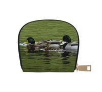 DCEHGEW Loon Nature Bird Credit Card Holder Pouch Shell Wallet Business Card Case Storage Zipper Coin Pocket Purse Xmas Gift