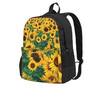 DCEHGEW Many beautiful sunflowers Printed Travel Laptop Backpack, Lightweight School Bag for Hiking and Casual Daypack Use