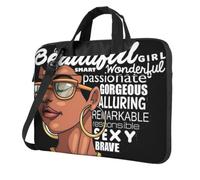 DCEHGEW Melanin Afro Woman Printed Laptop Bag 15.6 inch, Triple-Layers Protection Shockproof Crossbody Laptop Shoulder Bag for Men Women
