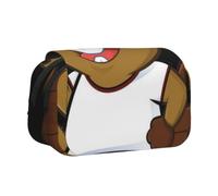 DCEHGEW Naughty Beaver Prints Flap Pencil Case Stylish Storage Bag, Double Layer Large Capacity Pen Pouch for School Office Travel