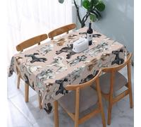 DCEHGEW Oodles of Poodles Prints Rectangle Tablecloth 137x183 cm, Waterproof Fabric Table Cloth for Dining Table, Farmhouse Table Cover for Kitchen Dining Tabletop Decoration