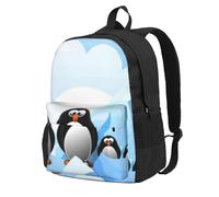 DCEHGEW Penguin Antarctica Ice Printed Travel Laptop Backpack, Lightweight School Bag for Hiking and Casual Daypack Use
