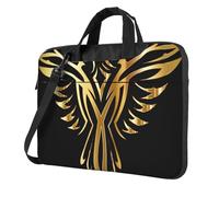 DCEHGEW Phoenix Printed Laptop Bag 13 inch, Triple-Layers Protection Shockproof Crossbody Laptop Shoulder Bag for Men Women