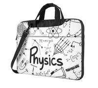 DCEHGEW Physics Print Printed Laptop Bag 15.6 inch, Triple-Layers Protection Shockproof Crossbody Laptop Shoulder Bag for Men Women