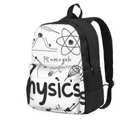 DCEHGEW Physics Print Printed Travel Laptop Backpack, Lightweight School Bag for Hiking and Casual Daypack Use