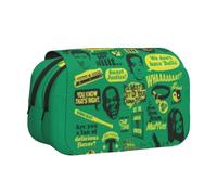 DCEHGEW Psych Pineapple Quote Prints Flap Pencil Case Stylish Storage Bag, Double Layer Large Capacity Pen Pouch for School Office Travel