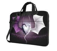DCEHGEW Purple and Wirte Dragons Printed Laptop Bag 13 inch, Triple-Layers Protection Shockproof Crossbody Laptop Shoulder Bag for Men Women