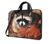 DCEHGEW Raccoon in The Tree Hole Printed Laptop Bag 13 inch, Triple-Layers Protection Shockproof Crossbody Laptop Shoulder Bag for Men Women