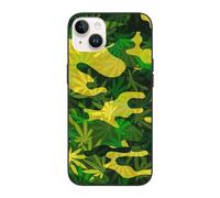 DCEHGEW Rainforest Leaf Camouflage Prints Phone Case for iPhone 14 6.1 inch, TPU Shockproof Phone Cover Case, Full - Body Protection White