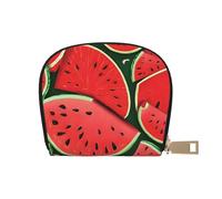 DCEHGEW Red watermelon Credit Card Holder Pouch Shell Wallet Business Card Case Storage Zipper Coin Pocket Purse Xmas Gift