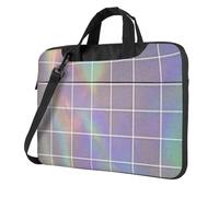 DCEHGEW Reflective square Printed Laptop Bag 15.6 inch, Triple-Layers Protection Shockproof Crossbody Laptop Shoulder Bag for Men Women