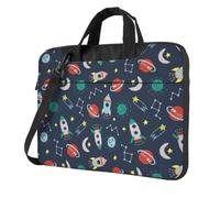 DCEHGEW rocket clipart space ship Printed Laptop Bag 13 inch, Triple-Layers Protection Shockproof Crossbody Laptop Shoulder Bag for Men Women
