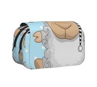 DCEHGEW Sleeping Sheep Koala hat Printed Flip Pencil Case with 2 Compartments, Large Capacity, Portable Stationery Organizer for School, Travel and Art