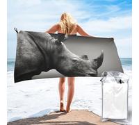 DCEHGEW South Africa rhinoceros Printed Quick Dry Bath Towel 140x70 CM, Highly Absorbent Bath Sheet with Bag for Beach, Travel, Hotel and Home
