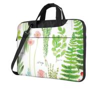 DCEHGEW Springtime Herb Garden Printed Laptop Bag 13 inch, Triple-Layers Protection Shockproof Crossbody Laptop Shoulder Bag for Men Women
