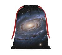 DCEHGEW Starry Universe Space Soft Drawstring Gift Wrapping Bags, Reusable Polyester Pouch Storage Bag for Christmas, Halloween, Party Favors, Jewelry, Large Size: 15.8x20.9 inches