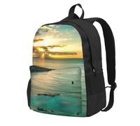 DCEHGEW Sunrise Over Hanauma Bay Oahu Hawaii Printed Travel Laptop Backpack, Lightweight School Bag for Hiking and Casual Daypack Use