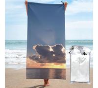 DCEHGEW Sunrise Tropical Palm Tree Still Printed Quick Dry Bath Towel 80x160 CM, Highly Absorbent Bath Sheet with Bag for Beach, Travel, Hotel and Home