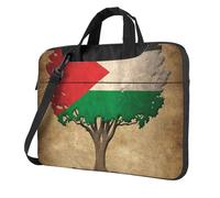 DCEHGEW Tree of Life Palestinian Flag Printed Laptop Bag 13 inch, Triple-Layers Protection Shockproof Crossbody Laptop Shoulder Bag for Men Women