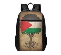 DCEHGEW Tree of Life Palestinian Flag Printed Travel Laptop Backpack - Lightweight School Bag for Casual Daypack, Hiking Daypack