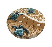 DCEHGEW turtles on the beach Prints Bar Stool Seat Covers 12 inch Round Elastic Stool Cover Soft Washable Slipcovers for Kitchen, Home, and Restaurant