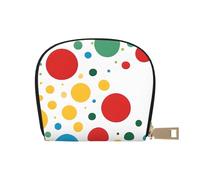 DCEHGEW Twister Polka Dots Credit Card Holder Pouch Shell Wallet Business Card Case Storage Zipper Coin Pocket Purse Xmas Gift