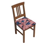 DCEHGEW Usa Flag Prints Dining Chair Seat Covers Set 4-Pieces, Removable Washable Chair Slipcovers for Dining Room Kitchen Garden Office