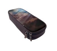 DCEHGEW White Dove Sun Art Prints PU Leather Pencil Case, Flip-Top Zipper Pen Pouch Organizer for School Office Travel, Stationery Holder, Gift for Women Men Kids