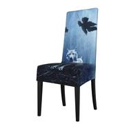DCEHGEW Wolf in The Wild Prints Dining Chair Covers, Washable Removable Restaurant Seat Protectors, Bar Stool & Kitchen Chair Cushion Covers, Home Decor