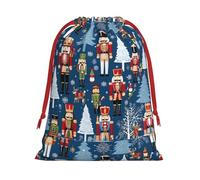 DCEHGEW Women's Nutcracker Ballet Xmas Dance Soft Drawstring Gift Wrapping Bags, Reusable Polyester Pouch Storage Bag for Christmas, Halloween, Party Favors, Jewelry, Small Size: 7.9x10.6 inches