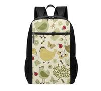 DCEHGEW yellow leaves chicken Printed Travel Laptop Backpack - Lightweight School Bag for Casual Daypack, Hiking Daypack