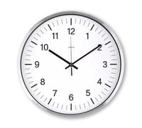 DCF Java Radio-Controlled Wall Clock, Ø 35 cm, silver