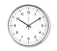 DCF Java Radio-Controlled Wall Clock, Ø 35 cm, silver