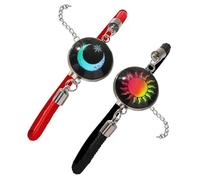 Dcfbkl 1 Pair Glowing Couple Bracelets Adjustable Leather Braided Rope for Dating Night and Parties Date Jewelry