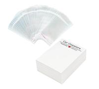 Dcfbkl 100 Pcs Car Coasters Display Cards with Storage Bags Sublimation Car for Small Business Packaging Packing Seal Bags for Selling Sublimation Clear Pouch