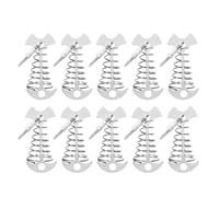 Dcfbkl 10Pcs Deck Anchors Peg Windproof Fish Bone Tent Stakes with Spring Buckles Portable Rope for Outdoor Camping Adjustable Fishbone Deck Portable Tent Anticorrosion