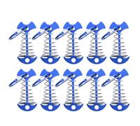 Dcfbkl 10Pcs Deck Anchors Peg Windproof Fish Bone Tent Stakes with Spring Buckles Portable Rope for Outdoor Camping Adjustable Fishbone Deck Portable Tent Anticorrosion