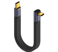Dcfbkl 13CM Short Silicone USB Type C Cable 40Gbps 240W Fast Charging Fast Speed Data Sync Short Cord Flexible Silicone USB C Cord
