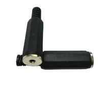 Dcfbkl 2.5mm 2 Channel Sound Jacks 2PCS Black Octal Connectors with Reinforced Shell for Clear Signals Output Octagonal Sound Interfaces