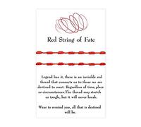 Dcfbkl 2 Pcs/Set Kabbalah Red String for Protection Good Luck 7 Knot Braided with for Wish Card Jewelry for W Jewelry Sets for Women Pearl