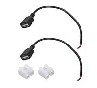 Dcfbkl 2Pcs 20cm USB Female Port to 2Pin Open Wire Cables 5V Charging Cord with Wire Connectors for Electrical Projects USB Female Connector Line with Terminals