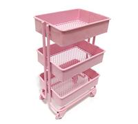 Dcfbkl 3 Tiers Trolley Storage Rack Iron Rolling Bookshelf Collection Accessories Miniature Storage Cart For Kid Kitchen Rack